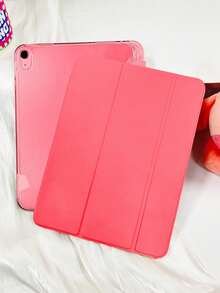 1件透明壓克力三折式西瓜紅平板保護殼，相容 iPad Mini6/Mini7/9.7/10.2/10.5/Air4/Air5/10.9/Pro 11 吋/10代/Pro11-In.(M4)-2024/Air 7(M3)2025(11吋)/Air 8(M4)2026(11吋)/(A16) 11 吋 11代 2025 型號，平板保護殼，三折支架，內置筆槽，高透明壓克力背殼，防摔，睡眠/喚醒，簡約/經典/休閒，不含筆，部分型號配有鏡頭框 - 西瓜紅 - 查看 6