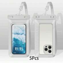 1 buah Kantong Ponsel Tahan Air IPX8 dengan Tali Pergelangan Tangan dan Fungsi Pencahayaan, Tas Kering Layar Sentuh PVC 3D, Tali Serut yang Dapat Diatur, Casing Ponsel Tahan Air Universal, Cocok untuk Ponsel hingga 7,0 Inci, Kompatibel dengan iPhone 17/16/15/14/13/12/11 Pro Max Plus XS dan Galaxy S24/S23/S22, Cocok untuk Berenang, Menyelam, Kayak, Arung Jeram, Pantai, Kolam Renang, Perjalanan Kapal Pesiar, Petualangan Luar Ruangan, Pelindung Ponsel Olahraga Air Portabel, Hadiah Ideal untuk Pelajar dan Penjelajah - MultiWarna - View 14
