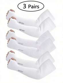 3 Pairs Unisex Compression Arm Sleeves, Suitable For Golf, Basketball, Cycling, Fishing, Driving, Running, Rowing, Gardening - Multicolor - View 10