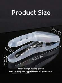2pcs Transparent Portable Razor Storage Box - Travel Shock-Proof Protective Case - Universal Manual And Electric Razor Storage Rack - Multicolor - View 1