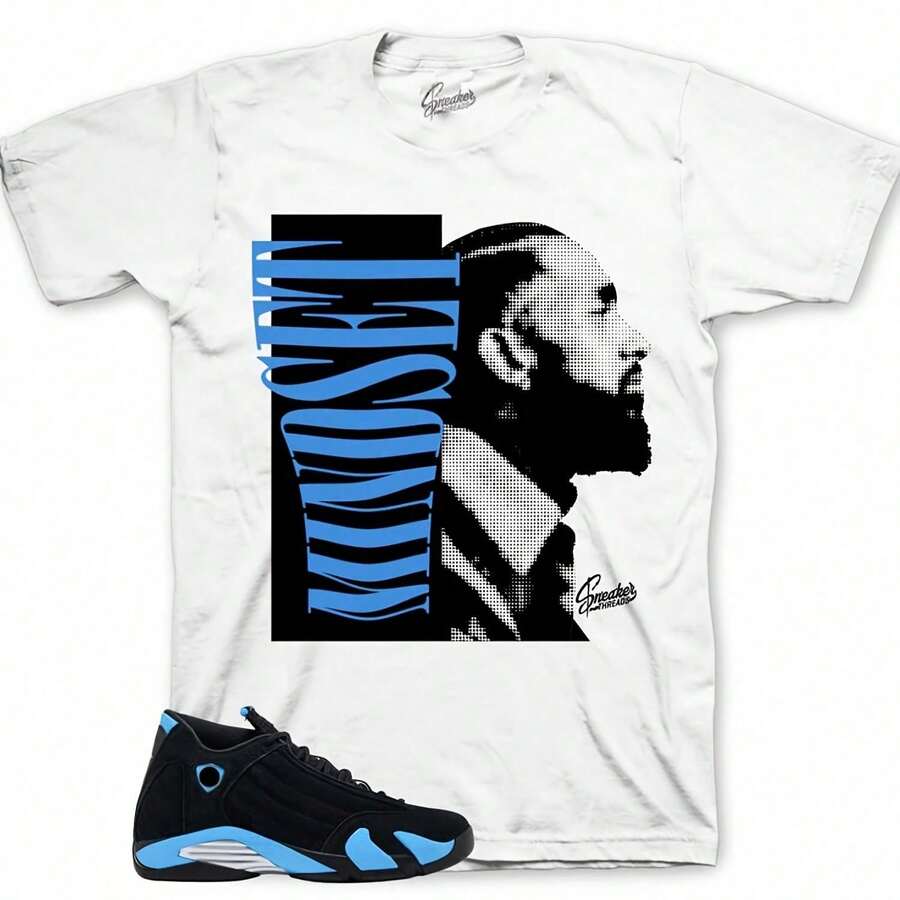 Camisetas a juego con las Retro 14 Blue AJ14 - Mindset Sneaker Tee - Negro - Ver 1
