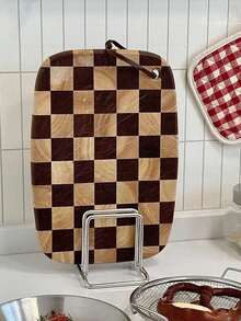 1 pieza Estante de almacenamiento de cocina - Diseñado para el almacenamiento ordenado de tablas de cortar, estante para tapas de ollas, estante para tablas de cortar, estante de almacenamiento de bandejas de cocina, estante de almacenamiento de cocina, tapas de ollas y bandejas. Hecho de un acabado duradero y pulido - Proporciona eficiencia y estilo - Multicolor - Ver 3