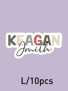 Pegatinas de nombre holográficas personalizadas, pegatinas de etiquetas de nombre personalizadas, pegatinas de nombre personalizables, regalo de cumpleaños, pegatinas de texto de colores, computadora - Estilo A - Ver 22