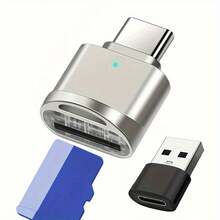 2件組 USB-C TF記憶卡讀卡機與USB-C轉USB-A轉接頭，相容手機、電腦、平板、汽車行車記錄器，手機記憶體擴充，高速便攜即插即用讀卡機 - 彩色 - 查看 9