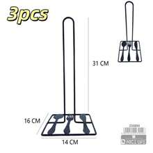Modern Minimalist Metal Paper Towel Stand, Utensil Motif Decorative Base, Lightweight Yet Sturdy Freestanding Design For Easy Movement & Kitchen Countertop Organization - Multicolor - View 12