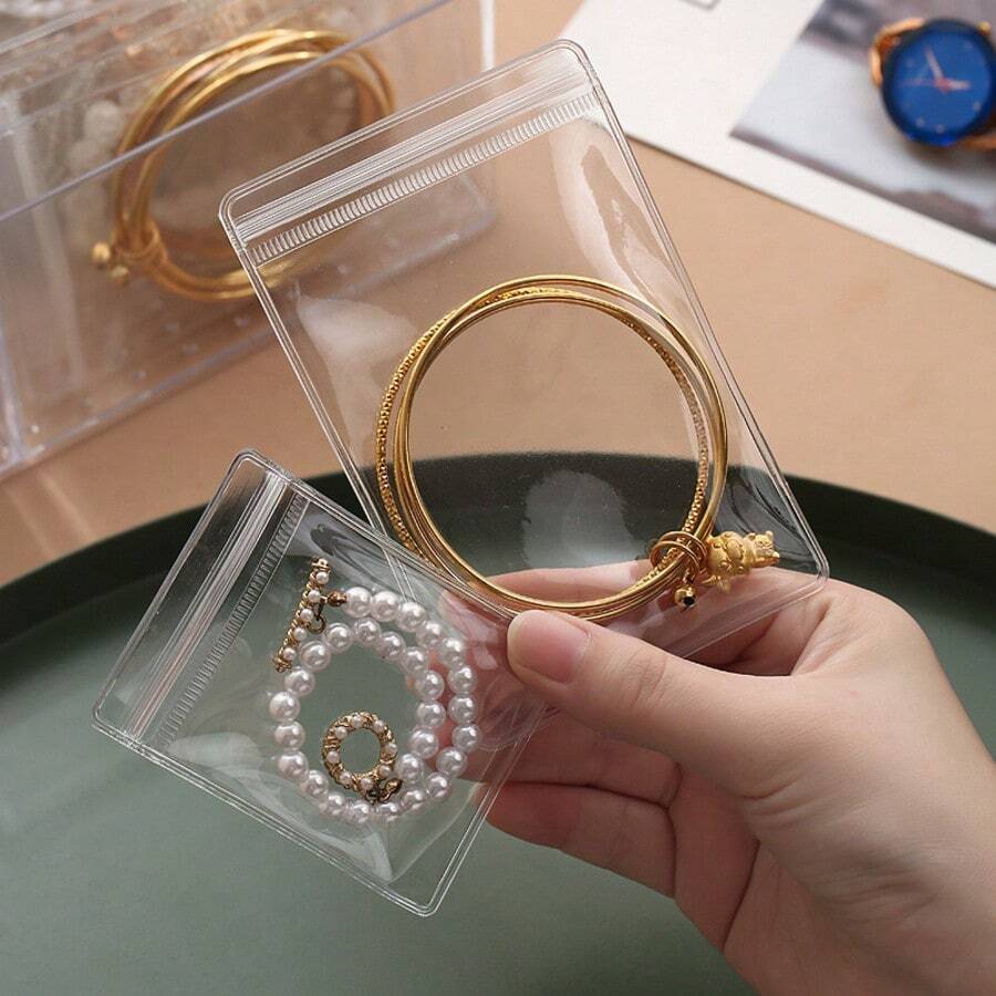Anti-Oxidation Jewelry Storage Sealed Bag - Necklace, Earring, Ring Storage Box, Transparent Portable Bag - Multicolor - View 1
