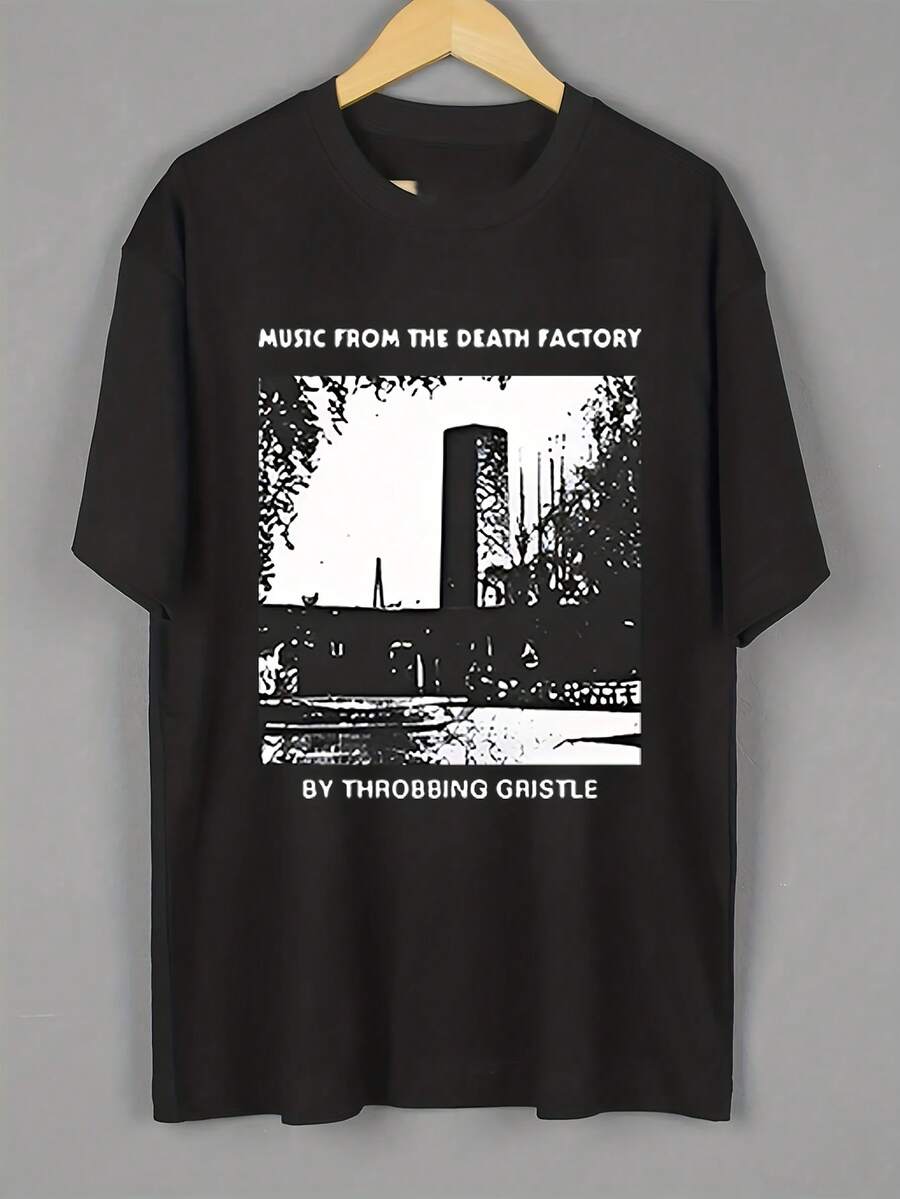 Camiseta Throbbing Gristle Death Factory Música Electrónica Industrial Psychic TV Coil SPK Cabaret Voltaire - Negro - Ver 1