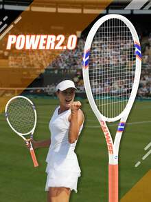 SALYWEE POWER100 Women Carbon Tennis Racket For Junior And Advanced Players, Light Weight Durable Tennis Racket, New Style Tennis Racquet For Indoor Outdoor Sports Games, Racket (Non-Slip Handle Grip Tape&Tennis Ball) With Bag - Multicolor - View 3