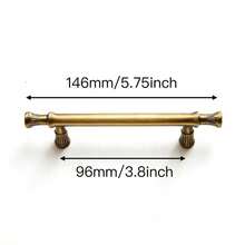 2PCS Vintage Brass Cabinet Door Handles | European Luxury Cabinet Knobs | Wardrobe Drawer Hardware Accessories - Brushed Brass - View 5
