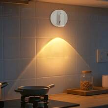 1pc USB Rechargeable LED Motion Sensor Spotlight, Magnetic Wireless Wall Light, 3 Color Modes Warm White/Natural White/Cool White, Battery Powered Decorative Light, Suitable For Closet, Hallway, Bedroom, Cabinet, Stairs - Magnetic Wall Lamp - View 10