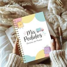 1pc A5 Size Fun Spiral Coil Notebook, Suitable For Order Management, Shopping List, Delivery Records, Portable Notepad, Inventory Tracking, Business Organizer (Spanish Version) School Supplies - Multicolor - View 6