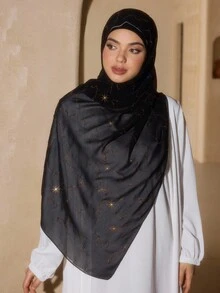 1pc Lightweight Chiffon Solid Color Scarf, Women Hijab Simple Versatile Decorative Shawl For Sun Protection - Multicolor - View 7
