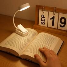 1個 4LED 白色夾式書燈，護眼閱讀燈，可充電書燈，3種色溫，可調光，迷你便攜夾式閱讀燈 (電池/可充電 300mAh/600mAh) - 多色3 - 查看 7