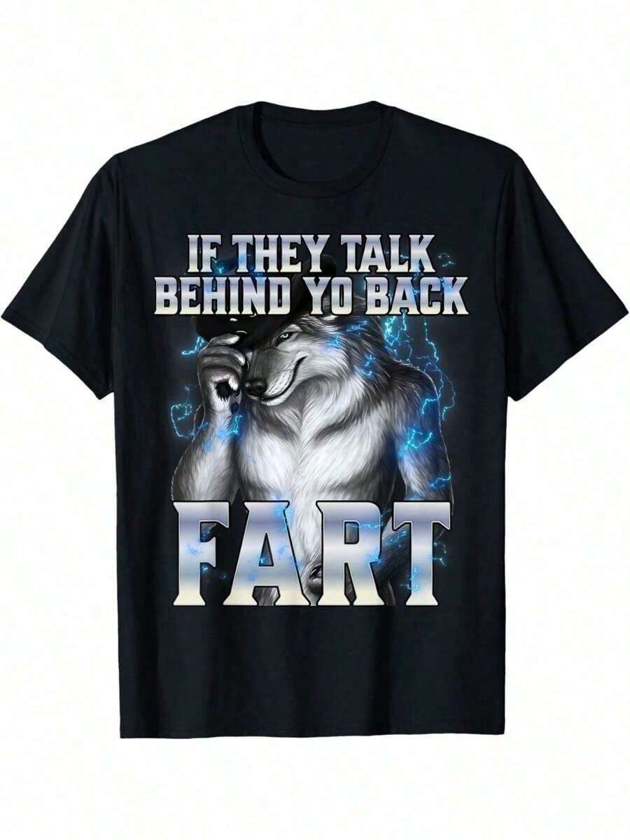 If They Talk Behind Your Back Fart T-Shirt - Black - View 1