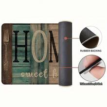 1pc, Home Decor, Wooden Board Pattern Print, Linen Kitchen Rug, Kitchen Mat, Floor Mat, Bathroom Mat, Door Mat, 3D Print Rectangular, Suitable For Living Room, Bedroom, Hallway, Bathroom, Laundry Room - Polyester Carpet, Suitable For Indoor And Outdoor Home Decor - Multicolor - View 8