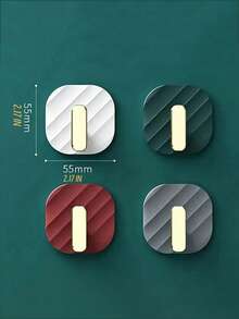 10pcs Random Color, No-Drill Waterproof Adhesive Wall Hooks, Strong Self-Adhesive Decorative Towel Hooks, Multi-Functional Practical Adhesive Hooks, Suitable For Kitchen, Bathroom, Shower, Entryway, Home Storage And Organization - Multicolor - View 4