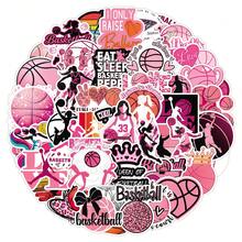 50pcs Sports Basketball Pink Fun Cartoon Creative Cute Decorative Desktop Guka Stickers For Women - Women's Basketball - 1991 - View 5