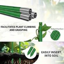 40pcs/Set Green Garden Trellis, Includes 20 Stakes + 10 Connectors + 10 Clips, For Grape, Cucumber, Bean Vine Climbing, Rose Support Pole, Adjustable Height Modular Design, Suitable For Vegetable And Fruit Vine Plants - Stand Combination Kit - View 5
