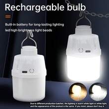 4pcs/2pcs/1pc Multi-Function Super Bright USB Rechargeable LED Bulb Lamp, Suitable For Outdoor Camping, Emergency Use And Yard Decoration - Multicolor - View 7