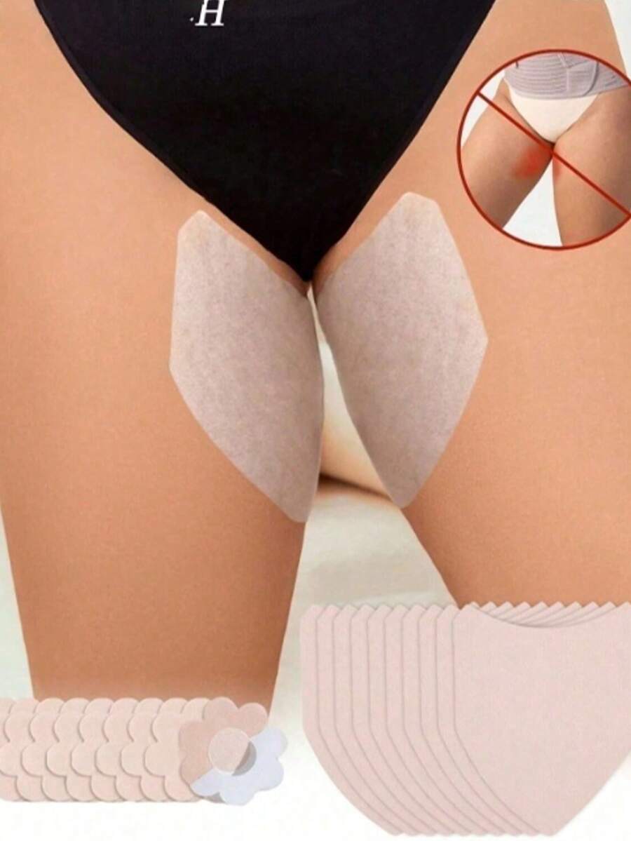 Disposable V-Shaped Anti-Chafing Thigh Pads – Invisible Non-Woven Inner Thigh Friction Patches, Breathable Non-Slip Leg Protectors, Ideal For Plus Size Men And Women, Summer, Dresses And Outdoor Activities - Multicolor - View 1