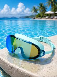 Adult Large Frame Swimming Goggles - Anti-Fog, Water-Proof, 180° Wide Angle Unisex Swimming Goggles For Men And Women Pool Open Water - Green - View 9
