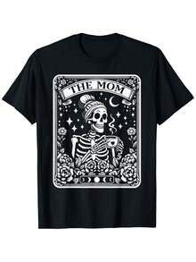 Camiseta de algodón 100% con estampado, nueva colección 2026: cómoda y fácil de usar, ideal para todas las personas. - Negro - Ver 4