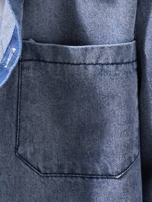 Boys' Casual Gradient Denim Shacket, Spring/Autumn - Baby Blue - View 3