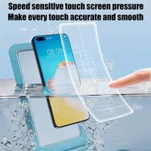 1pc Random Color Waterproof Phone Storage Bag, Transparent Phone Protective Case - Touchscreen Compatible Floating Diving Sealed Bag, Outdoor Rafting Diving Phone Storage Pouch - View 6