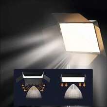 Borriig Luz de relleno cuadrada de 10 pulgadas con temperatura de color ajustable de 3 colores, trípode extensible de 1.6m y panel difusor, perfecta para transmisión en vivo / maquillaje / iluminación de bodegones - Luz de relleno cuadrada de 10 pulgadas + trípode de 1,6 metros - Ver 6