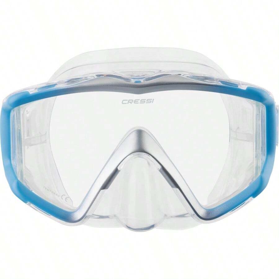 Máscara de buceo/esnórquel en silicona pura y cómoda - Blanco - Ver 1