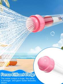 120-Hole Summer Pull-Out Firework Water Gun, Featuring Outer Shell And Handle Design, Large Water Storage Capacity, Suitable For Lawn, Beach, Water Park And Swimming Pool - 彩色 - 查看 2