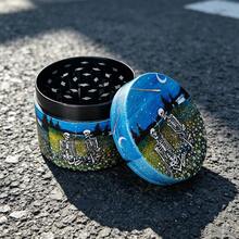1PC, New Night Sky Skull Art Print 50MM 4-Layer Grinder, Zinc Alloy Grinder With Screen, Personalized Graffiti Portable Powder Grinding Tool - View 3