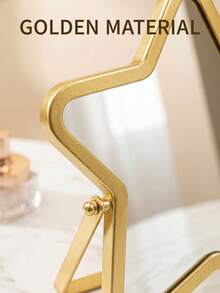 Espejo de maquillaje de escritorio con soporte de metal, superficie de espejo ovalada, rotación ajustable de 90°, espejo de maquillaje portátil, adecuado para viajes, dormitorio, oficina, tocador, encimera - Multicolor - Ver 3