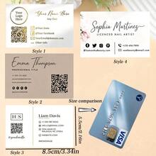 20/50/100pcs Customized Cards, Customized Greeting Cards, Customized QR Codes, Customized Payment, Customized Coupons, Customized Event Cards, Customized Counter Cards, Birthday, Party, Holiday, Wedding, Confession, Table Signs - QR Code Business Card - View 10