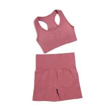 WAREBALL 2/3/4 Uds conjunto de Yoga sin costuras ropa de gimnasio ropa deportiva trajes de Yoga para mujeres conjunto de Fitness chándales Sujetador deportivo mallas de gimnasio - Sujetador corto negro - Ver 10