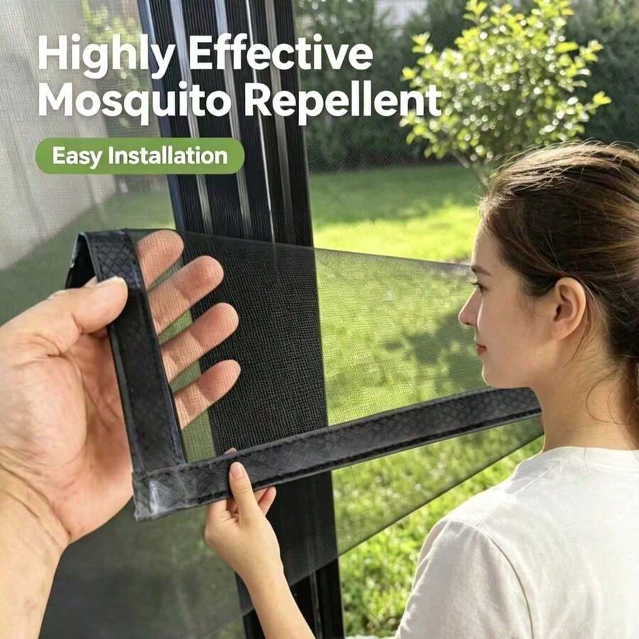 Removable Magic Sticker Window Screen Household Dustproof Bug Net - A - View 1