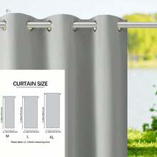 FLYINGCURTAINS 1pc Indoor/Outdoor Waterproof Curtain Panel - Insulated, UV Protection & Blackout, Grommet Top, Suitable For Patio, Gazebo, Porch, Sold Individually (Multiple Colors And Sizes Available) - white ash - View 13