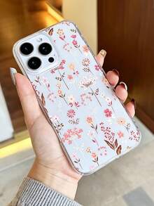 Casing Ponsel: Desain Minimalis Transparan Bermotif Bunga, Segar, Romantis, Anti Selip, Anti Jatuh, Tahan Lama, Tahan Aus, Kompatibel dengan Seri Apple 17/17Pro/17ProMax/16/16Pro/16ProMax/15/15Pro/15ProMax/14/13/12/11, Perlindungan Penuh Definisi Tinggi, Tahan Guncangan - Transparan 4 - View 4