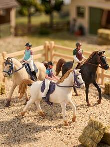1pc Large Hollow Plastic Horse Model Toy, Farm Animal Toy For Children's Educational Recognition, Halloween Christmas Decoration Gift, Realistic Static Simulation Horse Model Toy, Children's Animal Recognition Toy, Horse Ranch Scene Decor Horse Toy, Farm Animal Toy - Multicolor - View 2