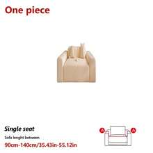 1pc Stretchable Pet-Friendly Sofa Cover, All-Season Slouchy Sofa Slipcover, Living Room Non-Slip Sofa Protector, Fully Dust-Proof - Multicolor - View 28