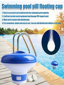 Automatic Floating Pill Dispenser For Swimming Pool - Automatic Pool Chemical Dispenser, Made Of Durable Plastic, Easy For Pool Maintenance, Featuring An Integrated Floating Design. When The Tank Is Full, It Floats On The Pool Surface, Enhancing The Overall Aesthetics Of The Pool. (Cleaning Tablets Not Included) - Multicolor - View 7
