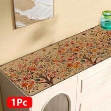 1pc Home Decor, Floral Tree Pattern Printed Linen Kitchen Rug, Kitchen Mat, Floor Mat, Bathroom Mat, Door Mat, 3D Printed Rectangular, Suitable For Living Room, Bedroom, Hallway, Bathroom, Laundry Room - Polyester Rug, Suitable For Indoor And Outdoor Home Decor - Multicolor - View 15