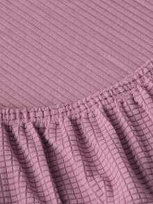 Solid Color Skirt Style Sofa Bed Cover, Polyester Fiber Elastic All Inclusive Sofa Cover, Suitable For Armless Sofa Cover, Simple And Modern, Suitable For All Seasons - Purple - View 7