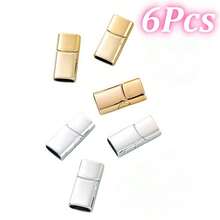 1Pc/2Pcs Magnetic Buckle, Flat Rectangular Magnetic Buckle, Inner Hole With Rounded Corners, Wrist Cord Buckle, Craft Jewelry Accessories Making Material, Jewelry & Watch Accessories > Jewelry Accessories > Bracelet Accessories, Jewelry Making Supplies Category, DIY Jewelry Accessories, Bracelet Connector Buckle - Multicolor - View 20