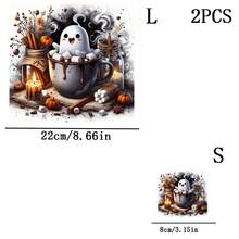 1/2/3PCS Halloween Ghost Pattern Heat Transfer Stickers DIY Iron-On Patches Durable Plastic T-Shirt Making Pillow Decoration Multi-Color Durable Washable Plastic DIY Stickers Suitable For Backpacks Throw Pillows Pants Sofa Covers Waterproof Fade-Resistant T-Shirt Printing Patches Image Only - Multicolor - View 11