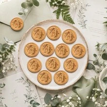25入/包 3D字母H花卉藤蔓圖案蠟封貼紙，信封封口貼，自黏貼紙，適用婚禮、派對、生日、聖誕節 - 字母H - 查看 6