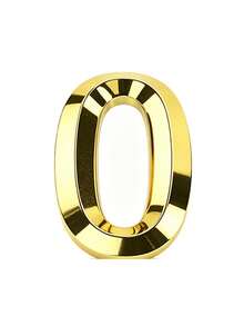 1pc 3D Large Beveled High-Gloss ABS Digital Signage Luxury Style Bright Gold Geometric Shape Back Adhesive No Drilling Sunproof Waterproof 3D Number Plate Door Number Suitable For High-End Apartments Villas Main Entrance - House Number - View 9