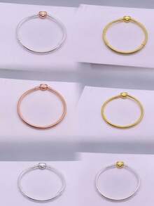1 Stylish Women's Bracelet Base, Bead Pendant, Can DIY Clasp Bracelet, Suitable For Daily Wear, Perfect Holiday, Birthday Gift, Bracelet Base - Love Buckle Bracelet - View 1