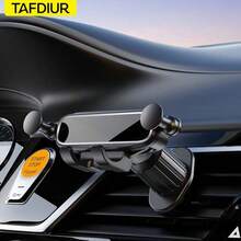 TAFDIUR Gravity Car Phone Holder, Air Vent Phone Mount, Does Not Block Air Vent, Compatible With Apple And Android Phones, Black Glossy Finish - Gravity Locking Bracket - Mirror - View 11