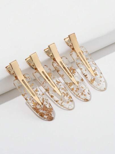 10/20pcs Gold Tracing Hair Clips, Shining Bridesmaid Hair Clips, High-End Style Hair Accessories And Headpieces